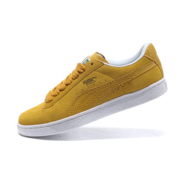 puma suede platform moutarde